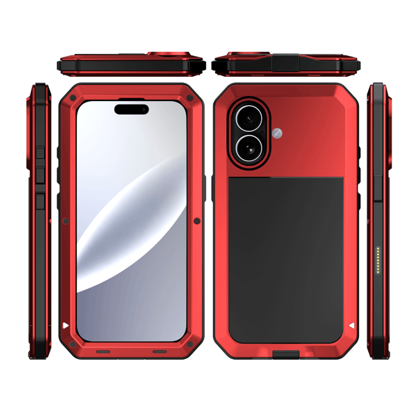 iPhone 17 Aluminiumskal  EXXO-design, Stötsäkert & Robust Röd