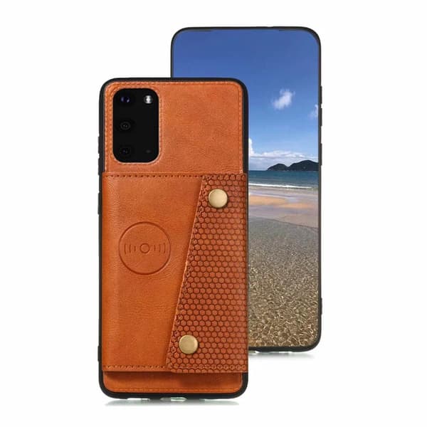 Stilfuldt cover med kortrum - Samsung Galaxy S20FE Grå