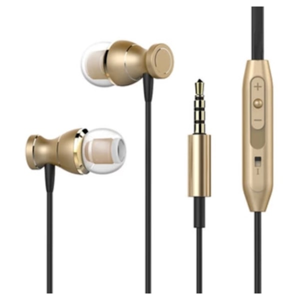 TOMKAS In-ear Magnetic Earphone With Mic In-lineControl Guld