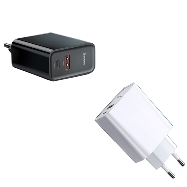 Genomtänkt Type-C USB Väggadapter BASEUS Vit