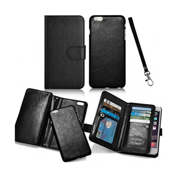 iPhone 6/6S Plus - Stilig lommebokdeksel i skinn fra LEMAN Roséguld