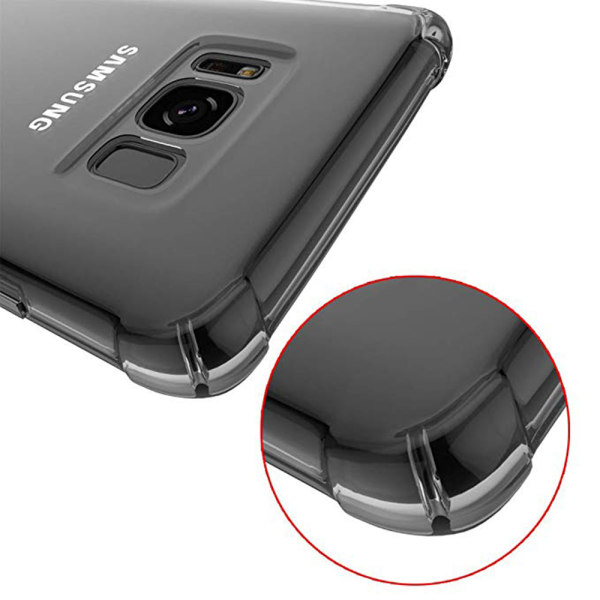Samsung Galaxy S8 Plus - Fleksibelt cover med kortrum FLOVEME Transparent/Genomskinlig