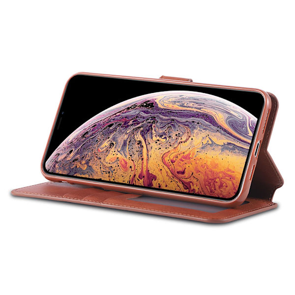 iPhone X/XS - Elegant Robust Plånboksfodral Blå Blå