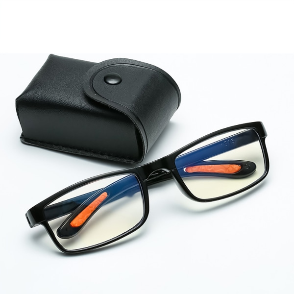 Praktiske foldbare læsebriller med styrke Svart +4.0