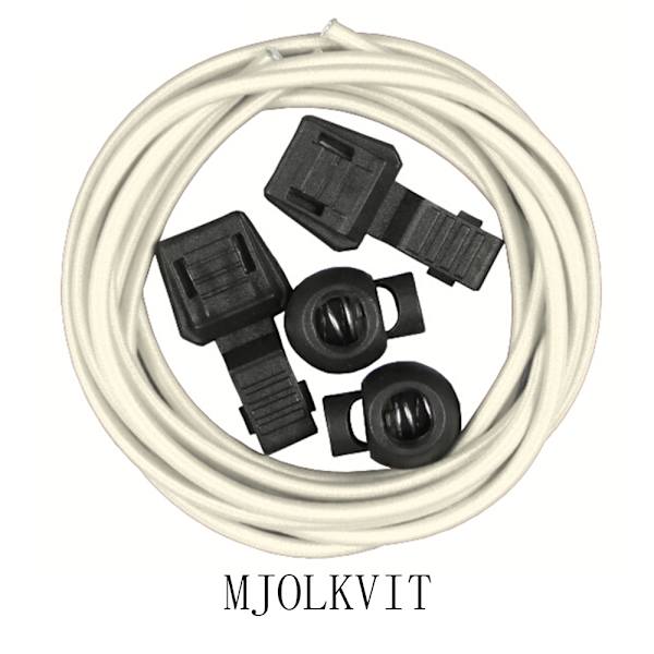 Elastiske Skolisser (Høj Kvalitet) 100cm Mjölkvit