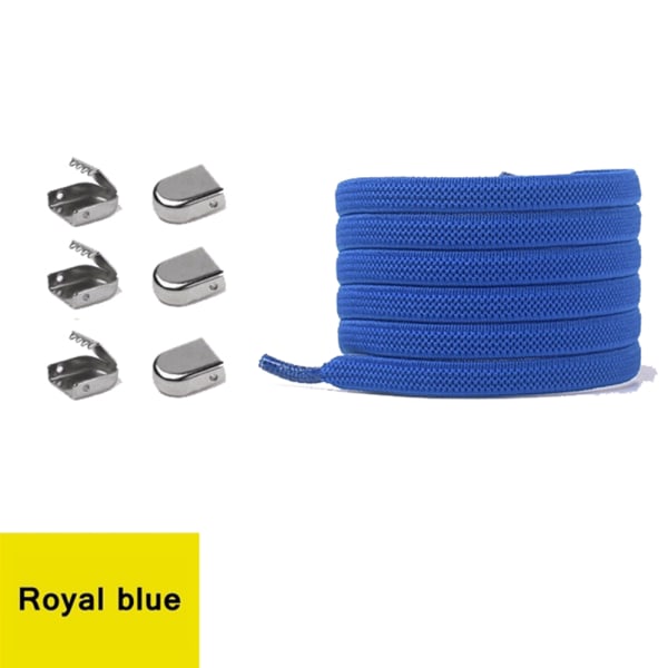 Slidfaste sneaker elastiske snørebånd Royal Blue