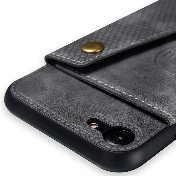 Kraftfullt Skal med Korthållare - iPhone 7 Mörkblå