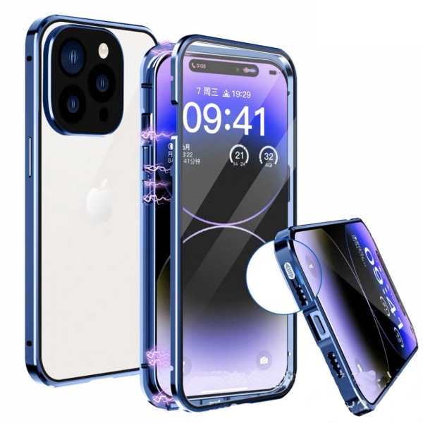 Beskyttende magnetisk dobbeltskall - iPhone 14 Pro Silver