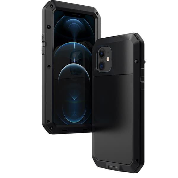 Støtdempende HEAVY DUTY-deksel i aluminium - iPhone 12 Pro Max Röd