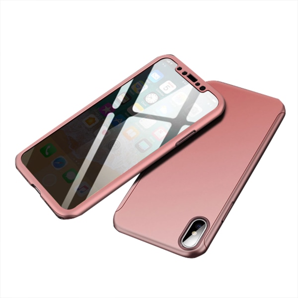 iPhone XS Max - Tyylikäs älykäs kaksoiskuori (Floveme) Röd