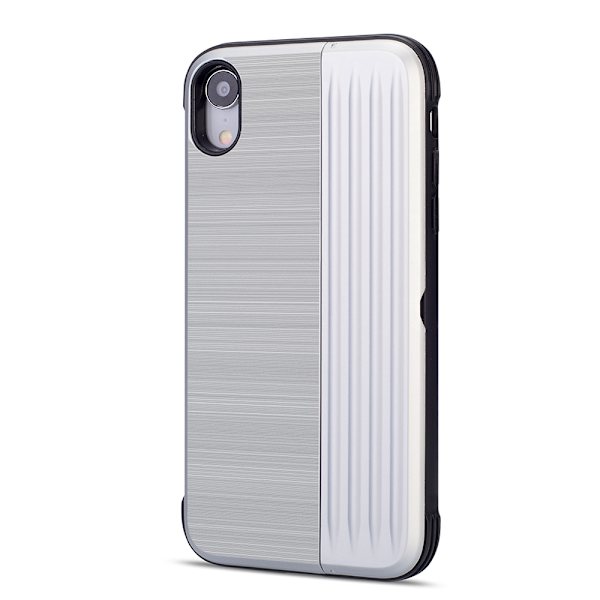 LEMAN Stilrent Skal med kortplats för iPhone XS Max Silver
