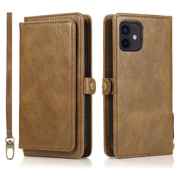 Smidig 2 i 1 Plånboksfutteral - iPhone 12 Mörkgrön