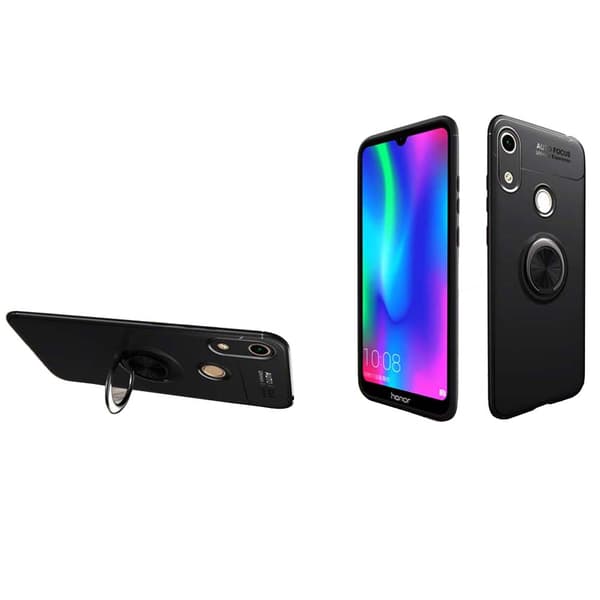 Huawei Y6 2019 - Skal med Ringhållare Svart/Blå