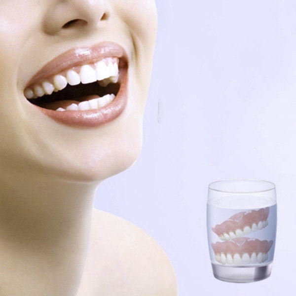 Falske tænder til øvre tandsæt
