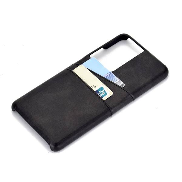 Stilfuldt cover med kortrum - Samsung Galaxy S21 Ultra Mörkblå