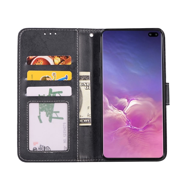 Velprodusert 2 i 1 lommebokdeksel - Samsung Galaxy S10 Plus Lila