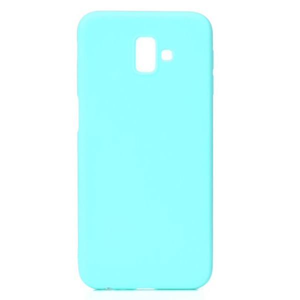 Praktisk beskyttende silikondeksel - Samsung Galaxy J6 2018 Blågrön