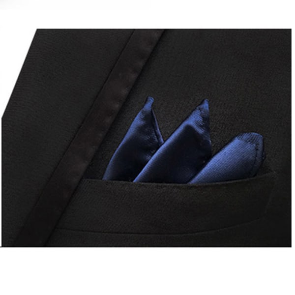 Stilsäker Pocket Square Kavaj Bröstnäsduk Svart