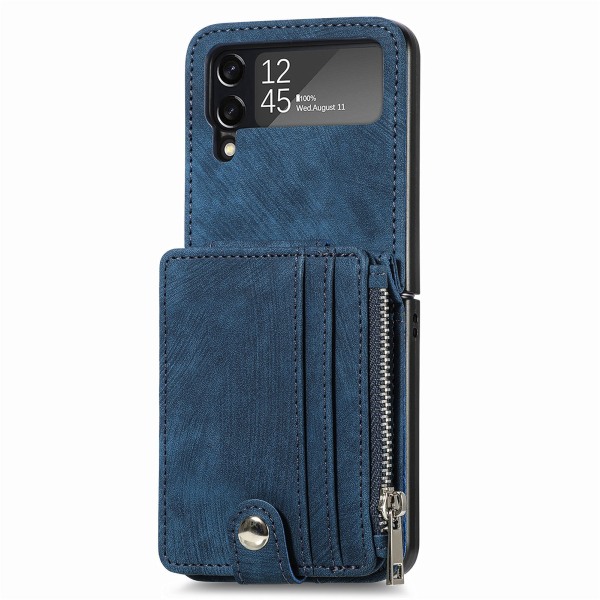 Cover med kortslot - Samsung Galaxy Z Flip 4 Blå