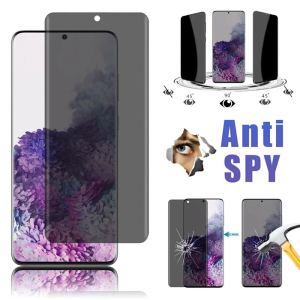 Skärmskydd Anti-Spy 3D 0,3mm för Samsung Galaxy S24 Svart