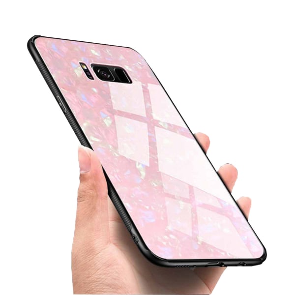 Samsung Galaxy S8+ - Stilsäkert Smidigt Skal i Marmor Design Röd
