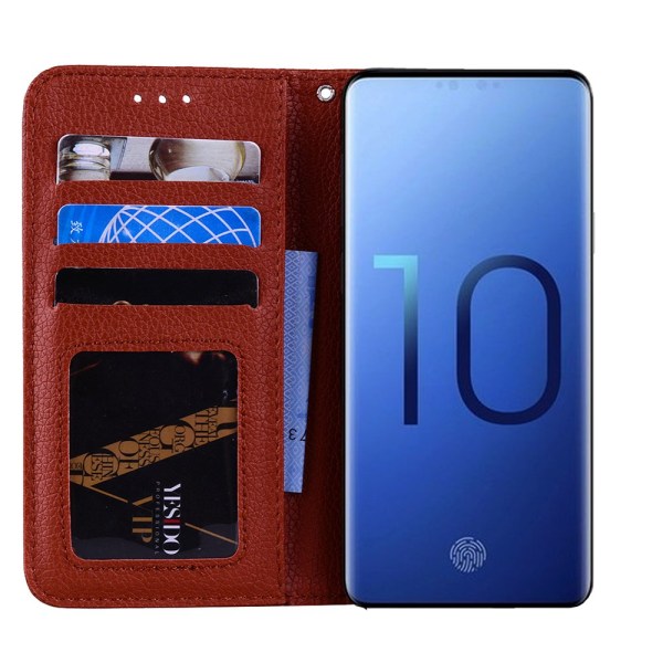 Stilig lommebokdeksel fra Nkobee - Samsung Galaxy S10+ Röd