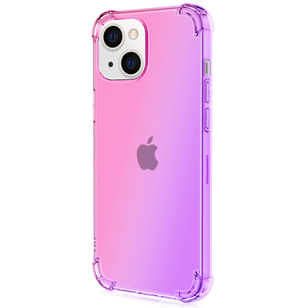 Stilsäkert GRADIENT Silikonskal - iPhone 14 Blå/Rosa