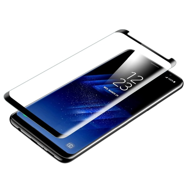 HuTech skærmbeskytter CASE-venlig og fuldlim Samsung Galaxy S8+ Svart