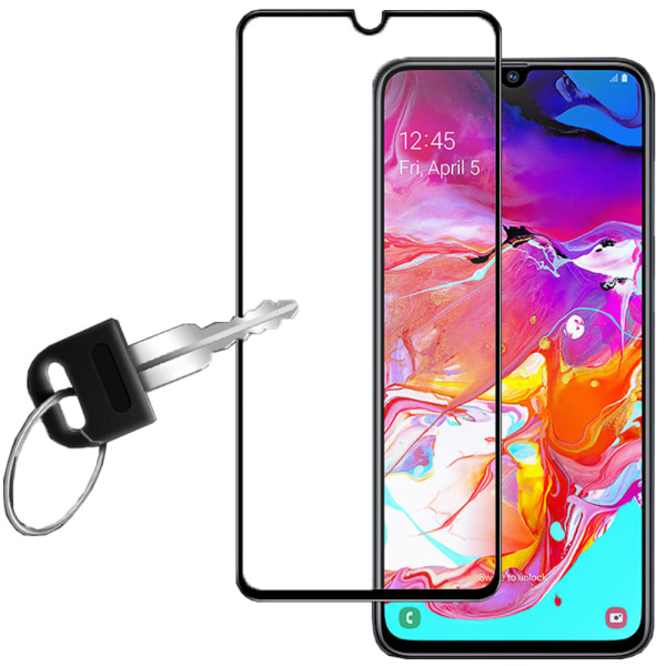 2-PACK Skärmskydd 2.5D HD 0,3mm Samsung Galaxy A70 Svart