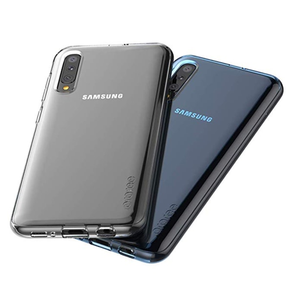 Suojaava käytännöllinen silikonikuori - Samsung Galaxy A50 Transparent/Genomskinlig