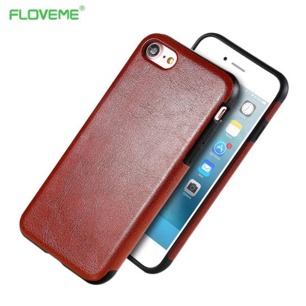 iPhone 8 Plus - Smart Stilrent l�derskal (Retro-Vintage) Vit