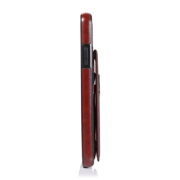 Beskyttende fleksibelt cover med kortrum - iPhone 12 Röd