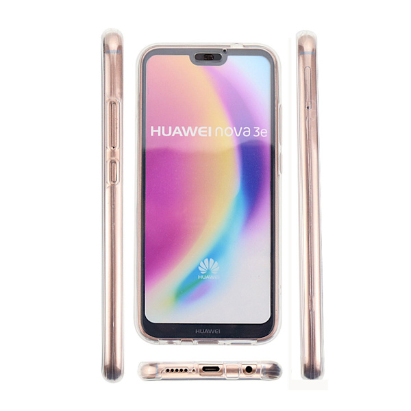 Smart Silikonfodral med Touchsensor (Fram och Bak) Huawei P20 Guld