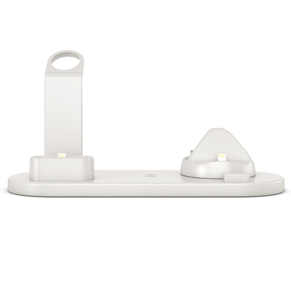 Praktiskt 3-1 Laddnings Station Type-C, Mikro USB, Lightning Vit
