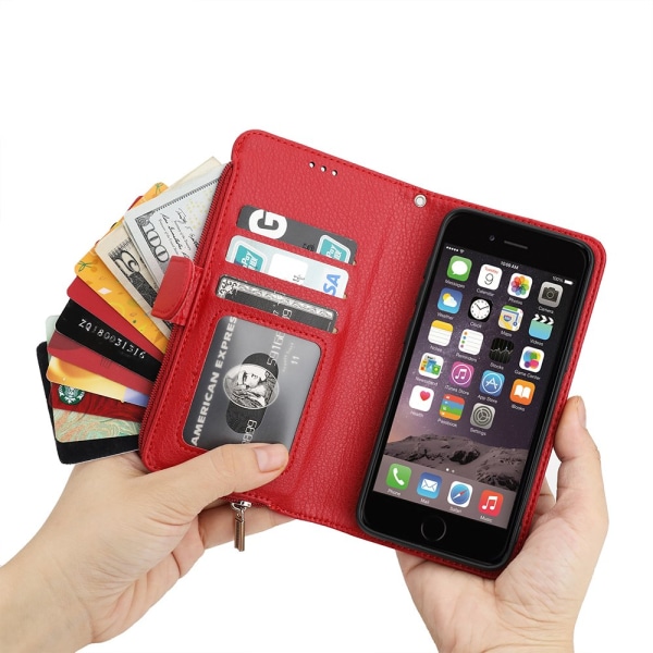 iPhone SE 2020 - Beskyttende pung etui Röd