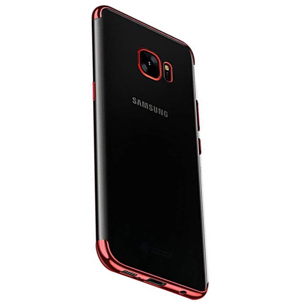 Skyddande Silikonskal (FLOVEME) - Samsung Galaxy S7 EDGE Svart