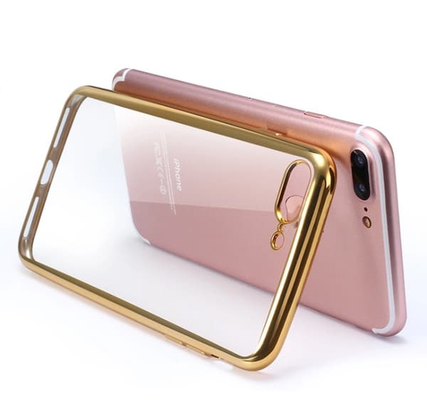 Tunt Elegant Exklusivt Smart Silikonskal av LEMAN - iPhone 7 Silver/Grå