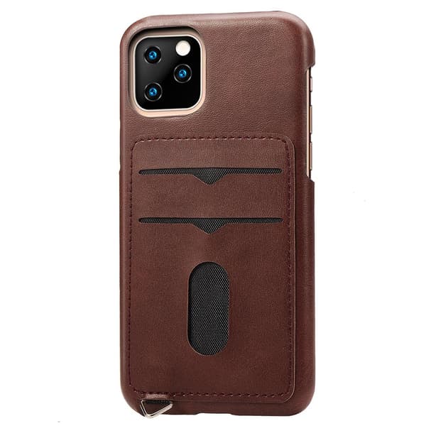 iPhone 11 Pro - Kraftfullt Vintage Skal med Kortfack Grå