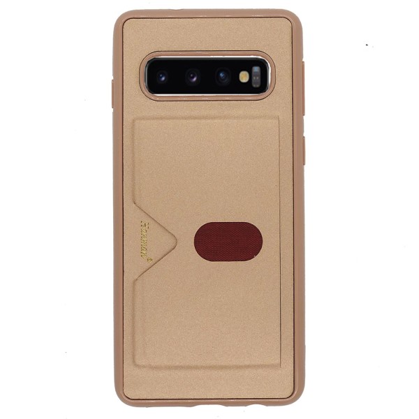 Elegant Smart Cover med kortrum - Samsung Galaxy S10+ Grå
