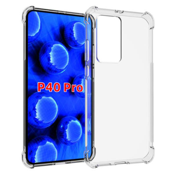 St�td�mpande Silikonskal - Huawei P40 Pro Transparent/Genomskinlig