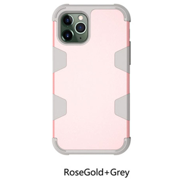 Genomtänkt Robust Skal - iPhone 11 Pro Max Rosa/Svart