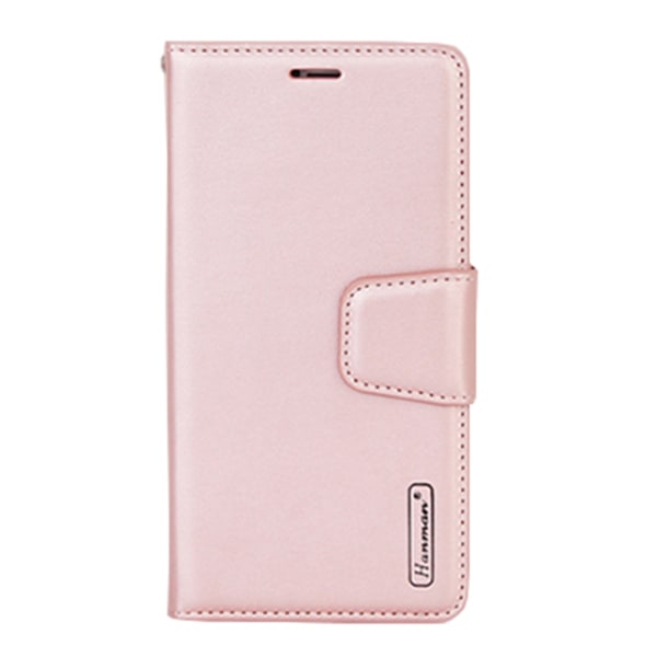 Samsung Galaxy S10e - Hanmanin PU-nahkainen lompakkokotelo Rosaröd