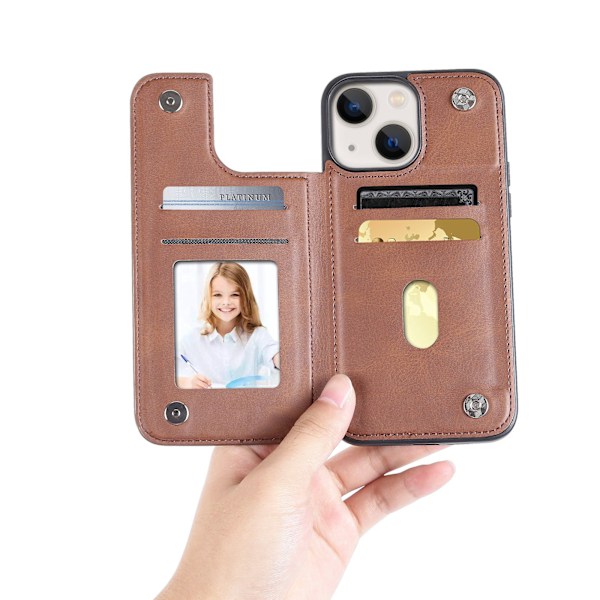 Smidigt Skal med Kortfack - iPhone 14 Plus Svart