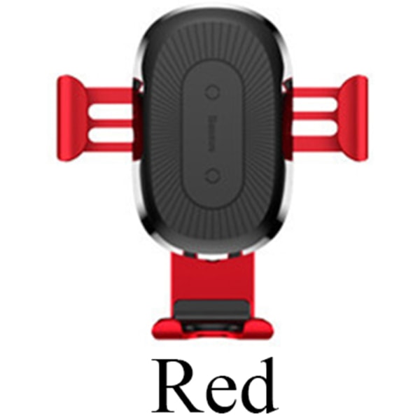 Praktisk mobilholder til bil trådløs opladning Röd