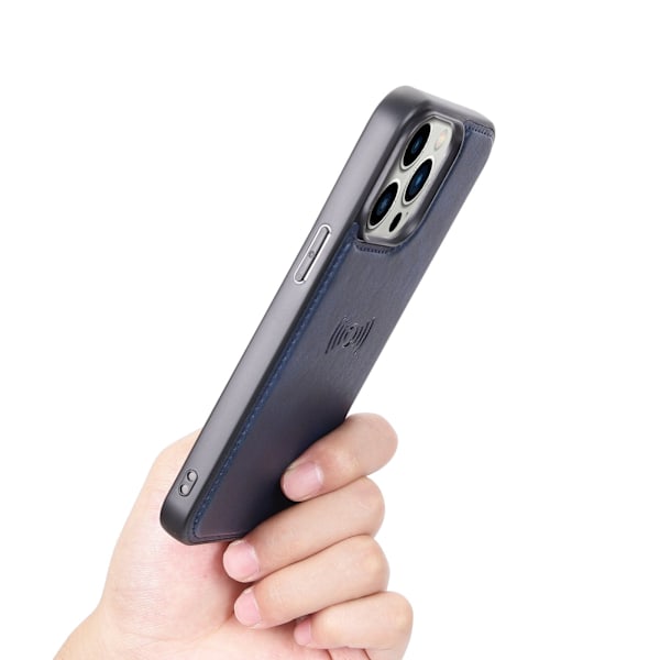 iPhone 16 Pro - Hanman Miluo 2-i-1 Plånboksfodral i Exklusivt PU-Läder Roséguld