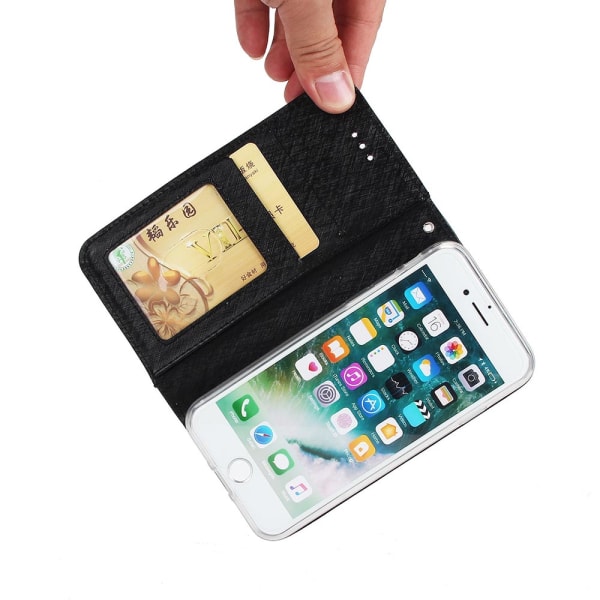 iPhone 7 FLOVEME - Stilfuldt Wallet etui Grön