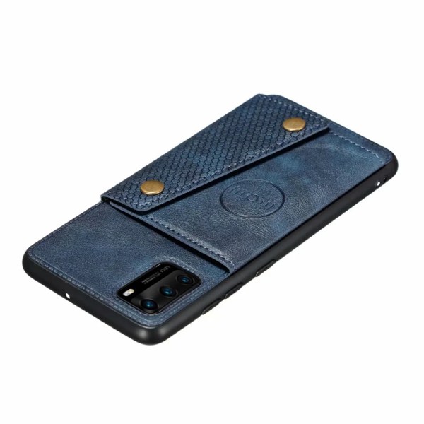 Huawei P40 Pro - Skyddsskal med Kortfack Mörkblå
