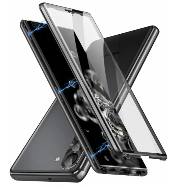 Magnetic Double -kotelo - Samsung Galaxy S23 Silver
