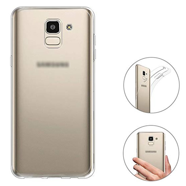 Smart Skyddsskal i Silikon (Ruff-Grip) - Samsung Galaxy J6 2018 Transparent/Genomskinlig