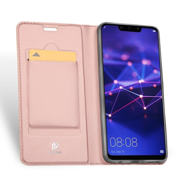 DUX DUCIS Exklusiva Fodral med kortfack - Huawei Mate 20 Lite Roséguld